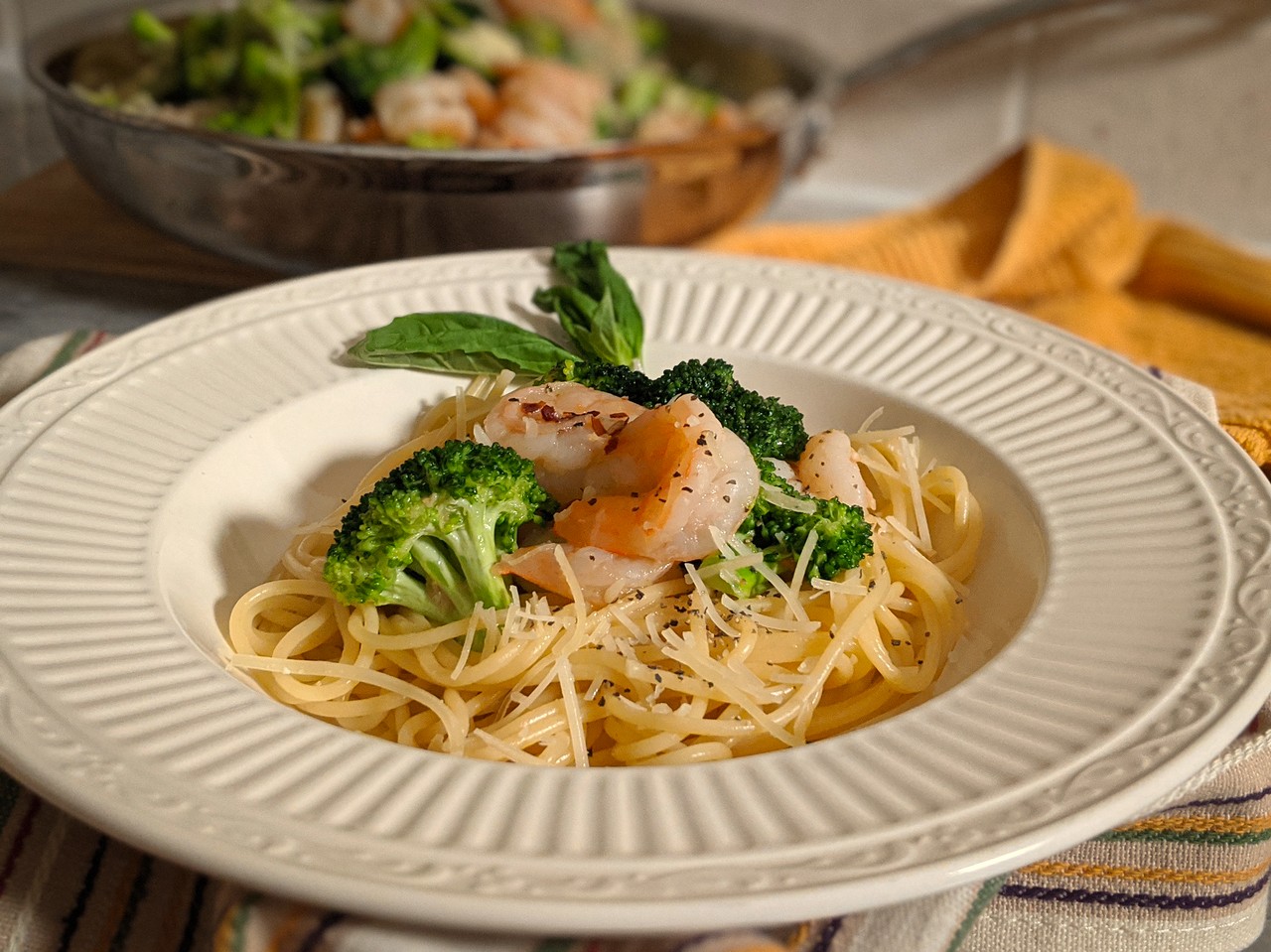 Super Easy Shrimp Pasta - Practically Adulting