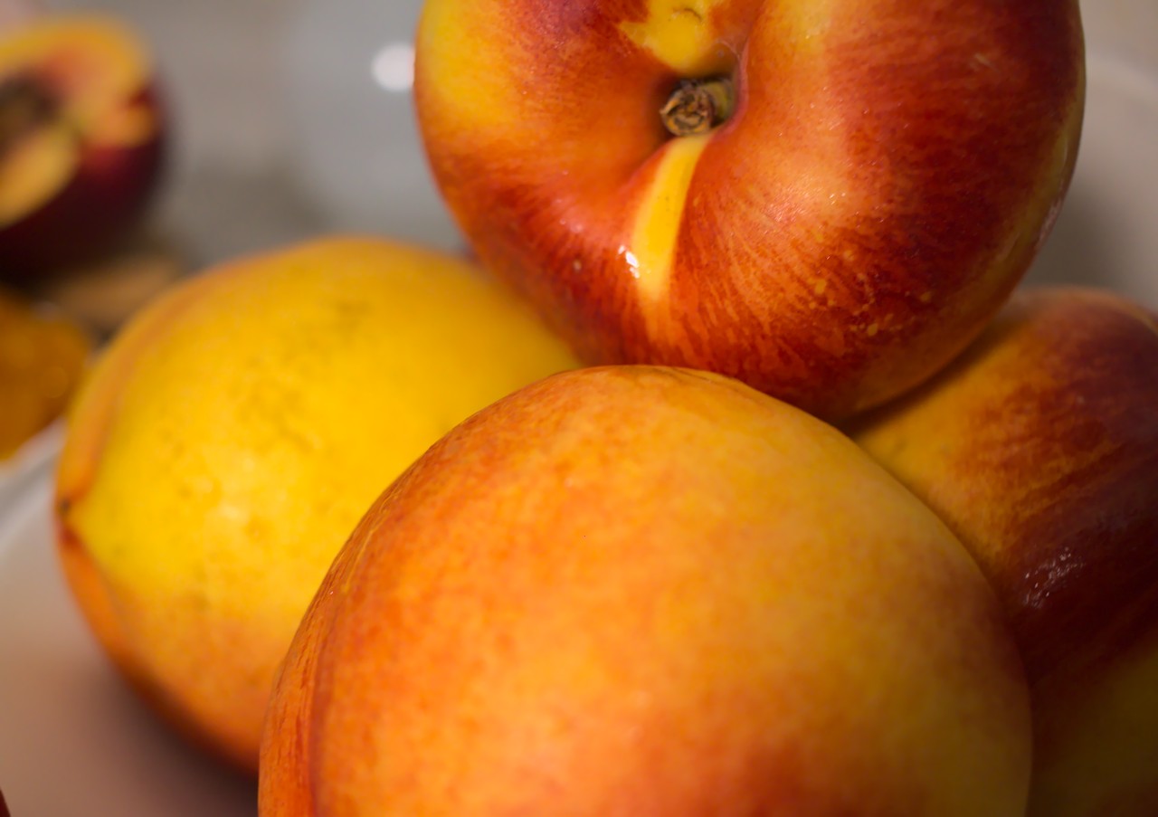 Closeup photo of nectarines