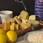 Arborio rice, lemons, cheese, and wine