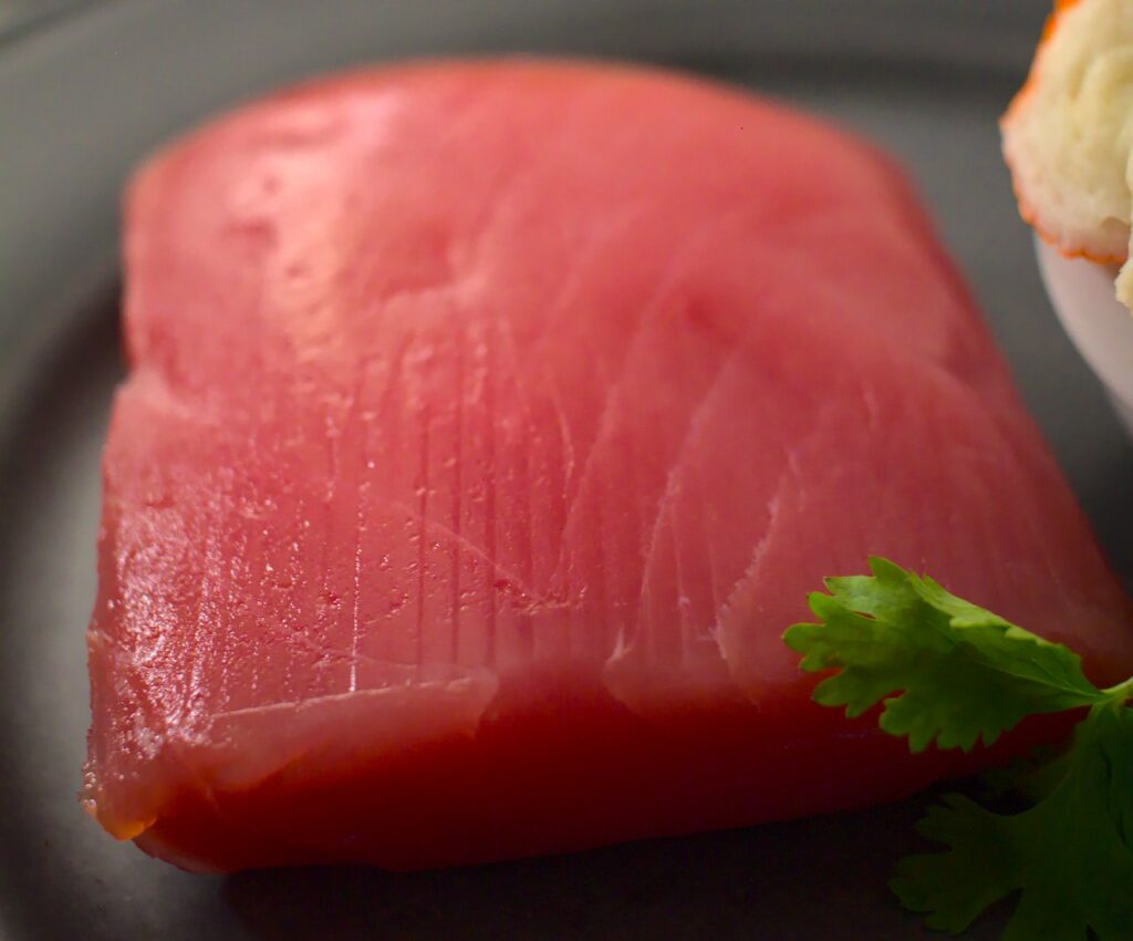 Closeup shot of sushi grade tuna